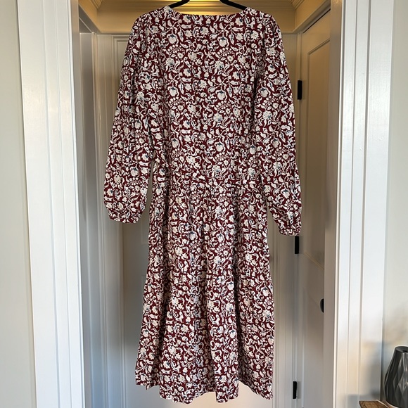 Joie Alesia Maxi Cotton Dress in Russet Brown/Multi Size M - Picture 2 of 7
